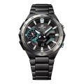 Casio Edifice Windflow Mens Black Stainless Steel Case Round Analog+Digital Solar Power, Power Saving, Mobile Link, World Time, Stop Watch, Double LED Light, Battery Level Indicator, Calendar, Timer, Multi-Function Watch-ECB-2200DD-1ADF. 