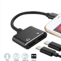 2-in-1 Lightning Splitter Adapter for iPhone 7+ – Audio and Charging, No B. 