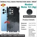 XIAOMI REDMI NOTE 12 4G FULL BACK 360 premium Protection Skin Wrap full cover Premium Quality. 