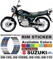 Wheel Stickers for SUZUKI GS-150 Rim Reflector Tape Motorcycle Decals Graphics 17". 