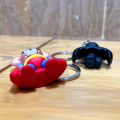 1-PC Tom Batman and Jerry Superman Keychain 3D Silicon Cartoon Character Two Random Character. 
