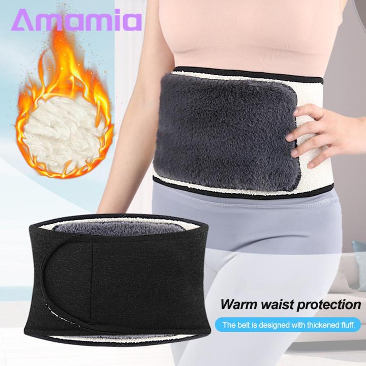 Waist Warmer Belt Unisex Plush Thermal Waist Warmer for Winter Keep Stomach Warm Protected Stomach Body Wrap Band