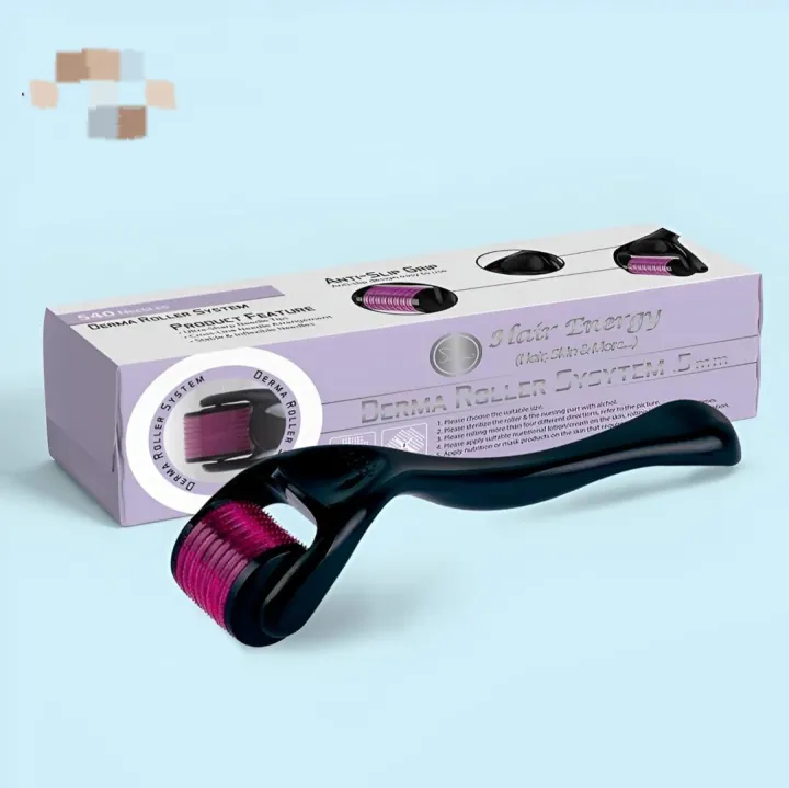 Derma Roller 0.5mm with Hard Acrylic Box – 540 Micro Needles for Hair ...