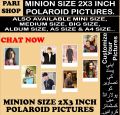 64 Polaroid Photo Prints, Minion Size 2x3 inch - Custom Polaroid Pictures - Mobile Back Cover Polaroid for Home, Party Decoration - PARI SHOP. 