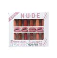 Pack Of 6 Matte Moisturizing Waterproof Long Lasting lip gloss Set Matte Nude Redish Shades Lipglosses Lipsticks. 