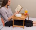 Bed Tray Wood Folding Bed Serving Tray Breakfast Table/ Laptop Table,. 