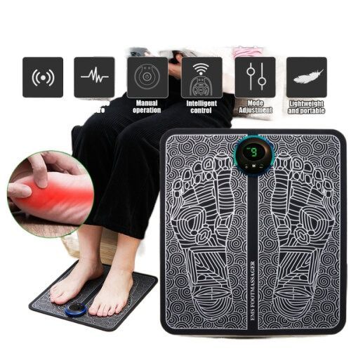 EMS Foot Massager,Folding Portable Electric Massage Mat, 10 Modes 30 Intensities Relax Muscles - View #3