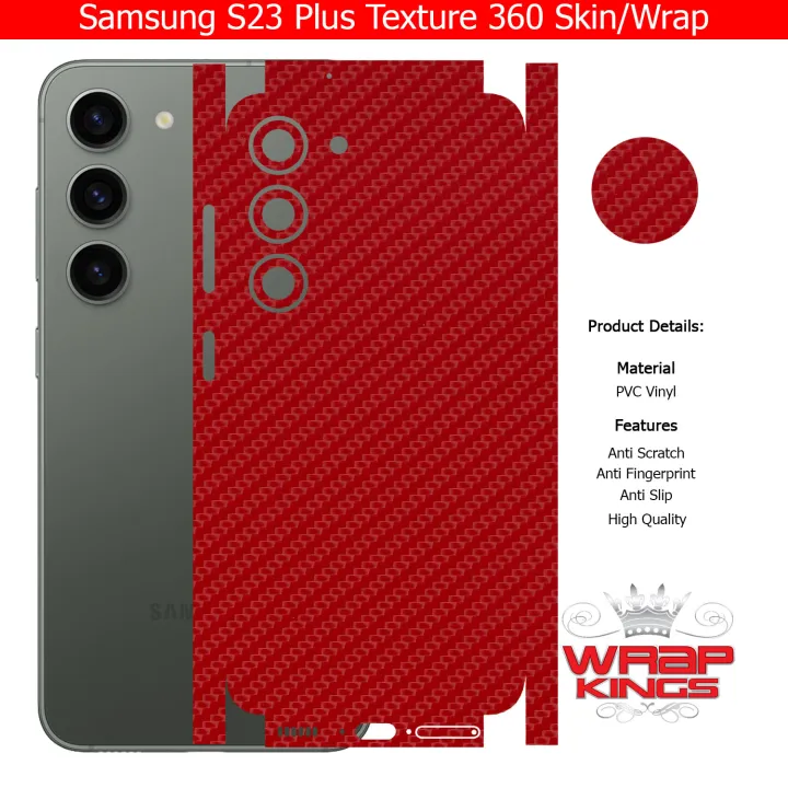 Samsung%20Galaxy%20S23%20Plus%20Skin/Wrap%20360%20Protection%20Sheet/%20Carbon%20fiber/%20Matte/%20Transparent/%20Lamination%20Back%20And%20Sides%20Included%20Camera%20Skin%20-%20Image%204