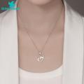 Green Home Choker Necklace Lustrous Love Heart Girls And Horse Pendant Necklace. 