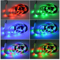 6 Colour RGB Waterproof LED Strip Light 5M RGB DC 12V LED Strip With Remote Control 5A Power Adapter. 