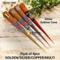 Colour Chem Sparkle Glitter Gutta Cone Outliner for Diyas & Various Surfaces: Silk Fabric, Organza, Wood, Leather, Stone, Canvas, Metal, Terracotta, Glass, and More. 