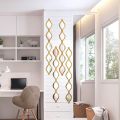 Teardrop Mirror Wall Art Acrylic Decorative Mirror Narrow Wall Art Boho Vintage Wall Art Farmhouse Rustic Decorative Long Mirror for Apartment Living Room. 