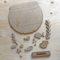 Fish Bowl Kid Craft - Lasercut Wood Aquarium ready to be painted. 