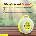 【AmazonBasics】 Wireless Bluetooth Shower Speaker with 5W Driver, Built-in Mic & AUX Input - Rechargeable Mini Speaker, MP3 Blutooth Player for Mobile PC Computer & Laptop with High Bass - By FunBug. 