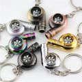 Real Whistle Sound Turbo Keychain Spinning Turbine Key Chain Ring Keyring. 