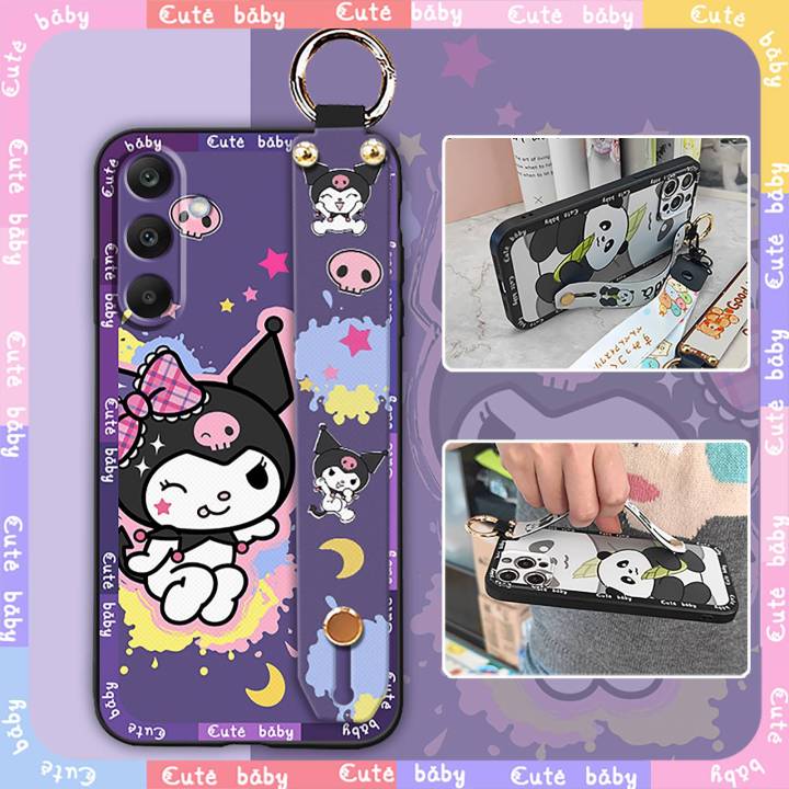 Wristband Waterproof Phone Case For Samsung Galaxy A16 5G/SM-166P/E Silicone geometry masculine Dirt-resistant Lanyard