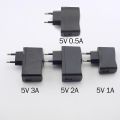 5V 0.5A 1A 2A 3A Micro USB Charger AC to DC Charging Universal USB Power Adapter Supply 100V-240V Output Phone Power Bank E14. 