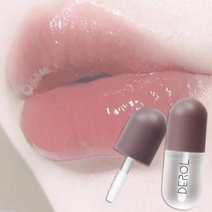 DEROL Lip Plumper Kit Day Night Instant Volume Lips Moisturizing Reduce Serum Oil Fine Lip Plumper Repairing Line Cosmetic L6B9