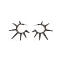 Grunge Rock Accessories Rivet Hoop Earrings Cool Hip Hop Earrings For Women Egirl Jewelry Punk Korean Earrings Fashion Left Bank. 