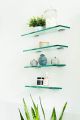 4-Tier Bathroom Wall Mounted Glass Shelf-with Zinc Alloy Brackets – Bathroom, Office, Kitchen.. 