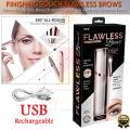 Flawless Eye Brow Maker - Finishing Touch Hair Remover Machine - Original Facial Hair Remover - Rechargeable Eyes Brow And Hair Remover - Electric Trimmer Epilator. 