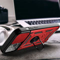 iPhone 13 Pro Max Phone Case, Military-Grade Push Window Cover Ring Stand Hard Anti-Fall Casing. 