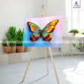 Gift Mall -  Colorful Butterfly Digital Canvas Painting with Frame Wall Art for Home Decor 6x8 / 8x12 inch / 12x18 inch / 18x24 inch. 
