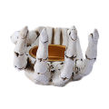 Cosme Creepy Candle Holder Spooky Halloween Skeleton Hand Candle Holder for Gothic Home Decor Party Supplies Tealight Stand with Skull Backbone Design Skeleton Candle Holder. 