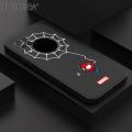 Hontinga for Samsung Galaxy A22 4G / M22 Back Cover Cartoon Spiderman Design Soft Phone Case Square Edge Liquid Silicone Cases. 