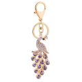 Beautiful Peacock Rhinestone Key Chain Crystal Purse Keychain Bag Key Ring. 