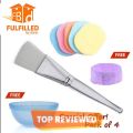 Pack of 4-Sponge Puff 1 Facial Hair Patti 1 Facial Bowl 1 Facial Mixing Brush 1-Facial Face Wash Cleansing Sponge Puff Pad Makeup Remover Puff. 