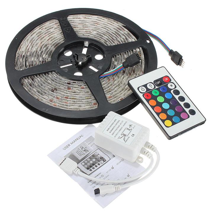 13.5ft 16 Colors Led Strip Color Changing Remote Control Light Rgb 5050 - Complete Kit With 12V Adapter