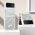 Galaxi Z Flip 4 5 Flip4 Glitter Case on for Samsung Galaxy Z Flip 3 5G Flip3 Cases Bright Shape Dynamic Liquid Phone Back Cover. 