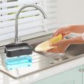Dish Soap Dispenser Kitchen Detergent Dispenser Hand Pump Liquid Soap Dispenser Sink Organizer with Sponge Utensil Holder for Kitchen Bathroom. 