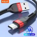 PZOZ Micro USB Cable Fast Charging Data Cord 2M 3M For Samsung S7 Xiaomi Redmi Note 5 Pro Android Mobile Phone MicroUSB Charger Timenine. 