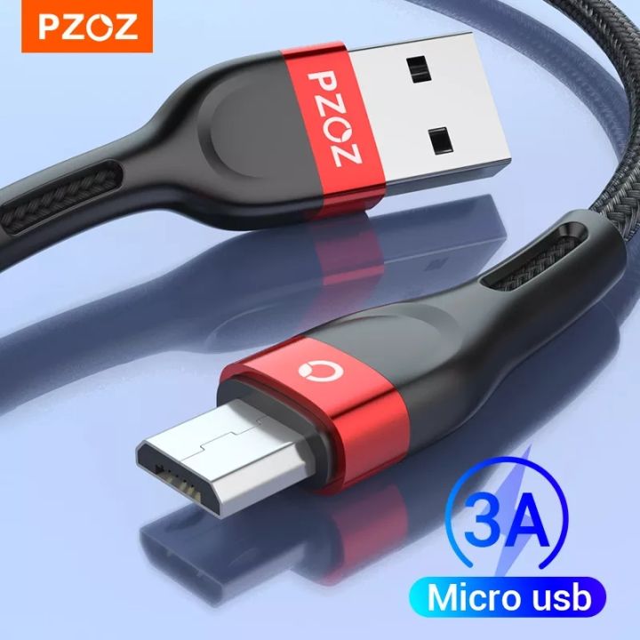 PZOZ Micro USB Cable Fast Charging Data Cord 2M 3M For Samsung S7 Xiaomi Redmi Note 5 Pro Android Mobile Phone MicroUSB Charger Timenine