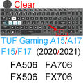 Keyboard Cover for ASUS TUF Gaming FX503 FX504 FX505 FX506 FX507 FX705 FX706 FX707 FX516 FX517 Silicone Protector Skin Case 15.6. 