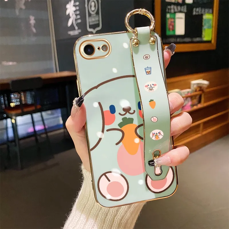 chenyyka For iPhone Plus Case With Wristband New Design Square