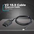 VCDS HEX-V2 V2 18.9 CAN USB Interface Car Auto Fault Diagnosis Wire Cable with CD software (German/English/French/Italian). 