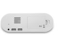 D i g i t a l A l a r m C l o c k,  No Ticking, Easy Operation, Snooze Function and Loud Alarm, Brightness Control, Large LED Display, 12 or 24 Hour Formats, 2 x USB Power Supply Ports. 