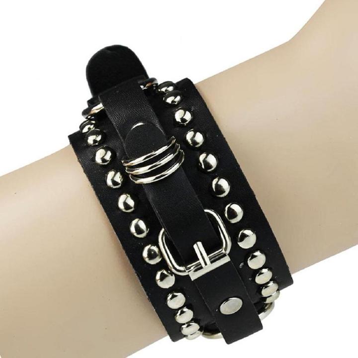 アクセサリー 801. ladies studs leather bangle brown 801. ladies studs leather bangle brown