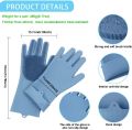 Reusable Silicone Magic Washing Gloves Pair with Scrubber for Kitchen, Bathroom, Car, Pet and Multipurpose Cleaning and Washing (1 Left and 1 Right Hand Silicone Scrub Glove Pair). 