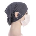 Solid Color Women's Islamic Muslim Hijab Turban Cap Women Hijab Undercap With Ear Hole Hijab Caps Bandanas Cap Headscarf Bonnet. 