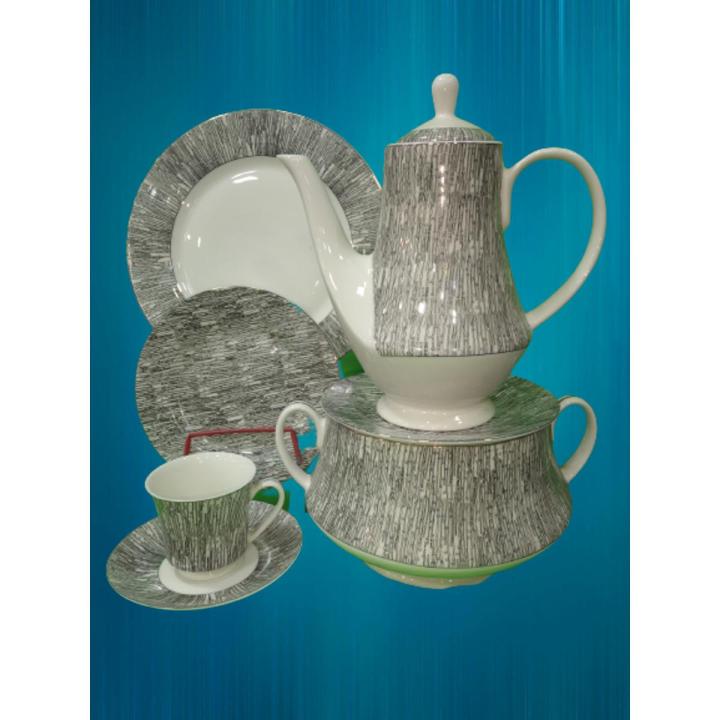 Bone China Dinner Set NTC-Full Sheet Texture 61 Pcs