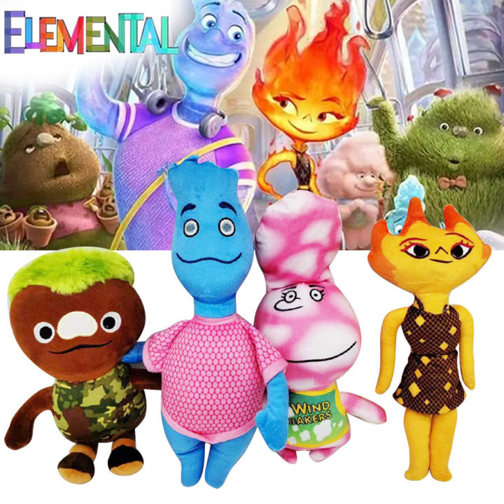 Elemental Plush Toys Amber Wade Doll Soft Stuffed Plushie Cartoon Crazy City Game Toys For Kids Birthday Gifts Room Decor Loser Lione