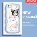 JIUMOO For OPPO A57 2016 A39 Case Cartoon Kuromi Sanrio Family Colorful Lovely Cream Wave Border Soft Clear Shockproof Phone Cases Creative Camera Transparent Casing Simple Silicone Protective Cover. 