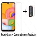 SAMSUNG A10 FRONT 9H FLEXIBLE GLASS WITH 2X CAMERA LENS GLASS. 
