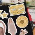 25pcs FEARLESS sticker pack based on taylor swifts album love story golden debut enchanted aesthetic yellow music cute dainty. 