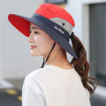 Sun Hat Contrast Color Wide Brim Dome Hat. 