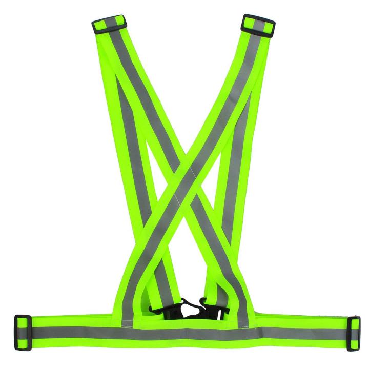 Green Adjustable Safety Tools DIY Visibility Reflective Vest Waistcoat For Cycling Running